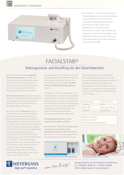 Facialstar datasheet