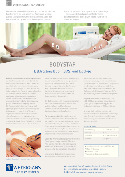 Bodystar datasheet