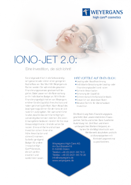 Iono-Jet Rentabilitaet Flyer